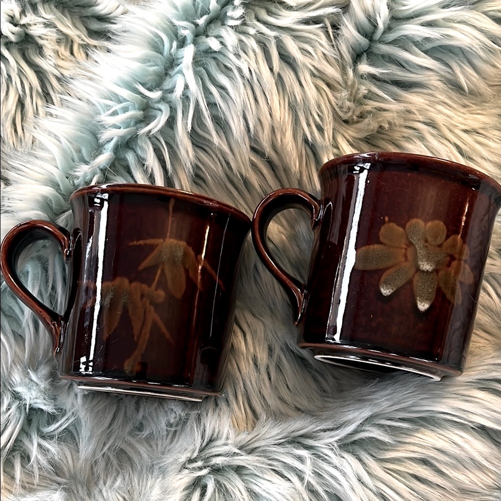 Glossy and homey, Brown Ceramic Mugs